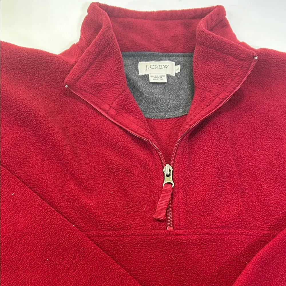 J. Crew Men's Zip-Up Sweater in Rich Red - Picture 6 of 16